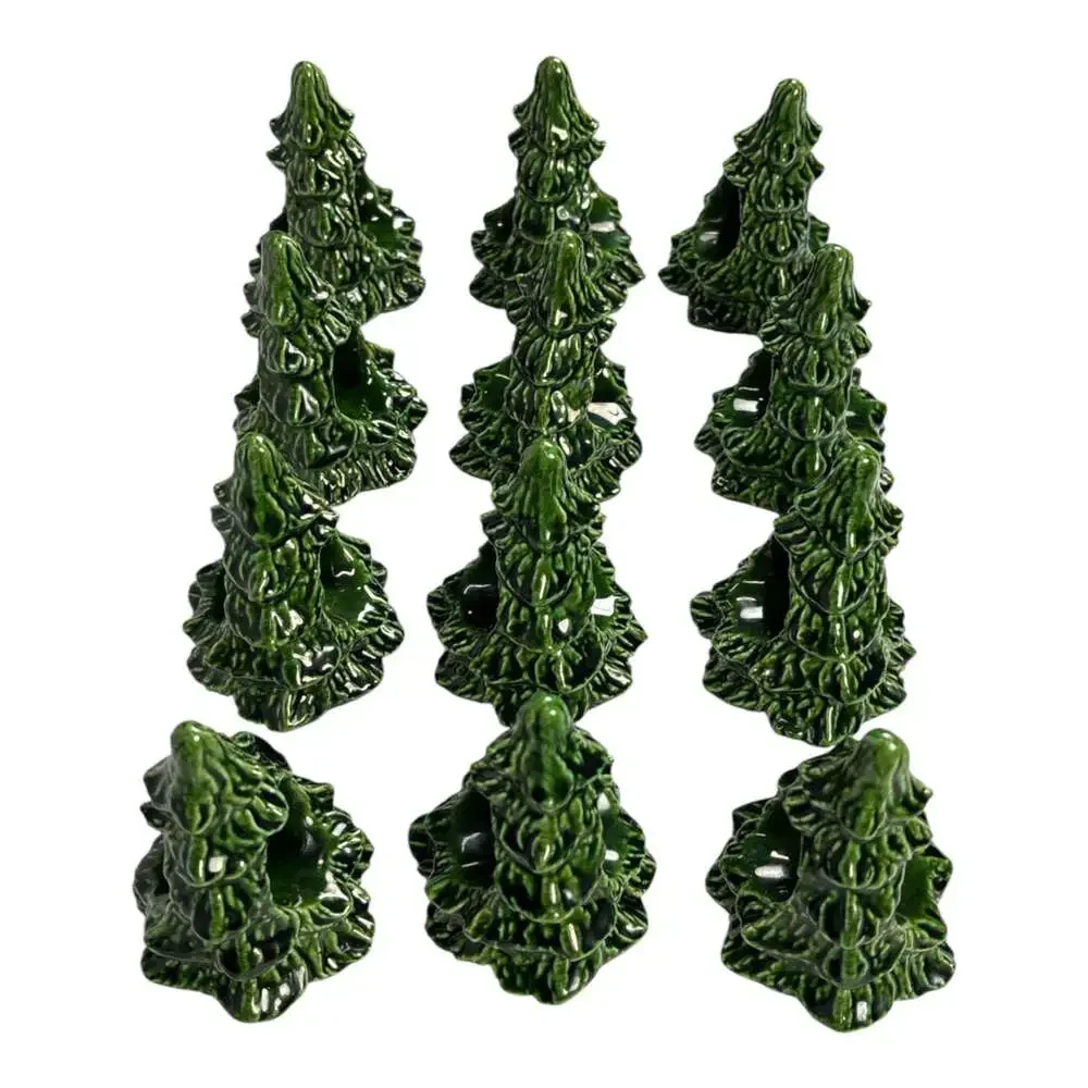 Vtg Set Of 12 Ceramic 3.5